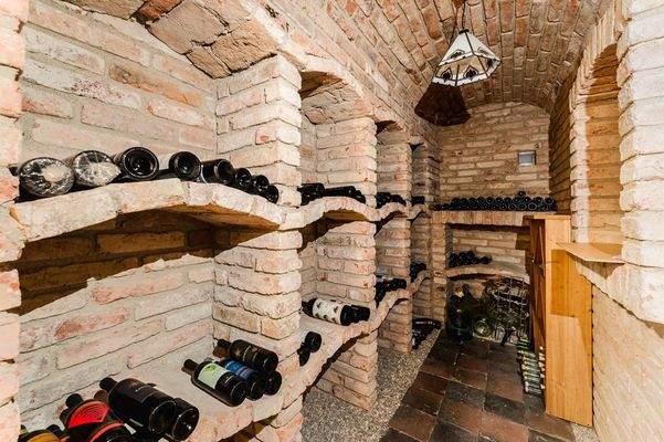 Der Weinkeller bewahrt Ihre edlen Tropfen stilvoll auf 