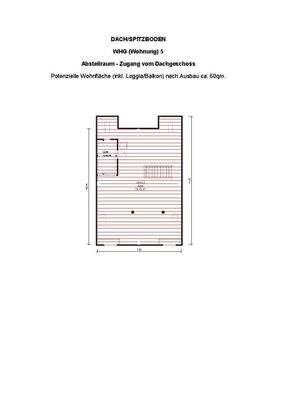 Grundriss Abstellraum Dachgeschoss