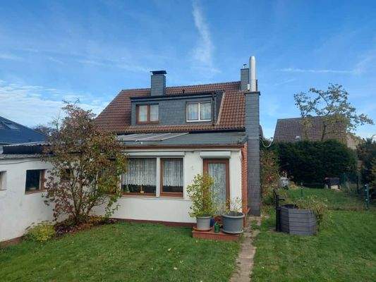 Rückseitenansicht des Hauses