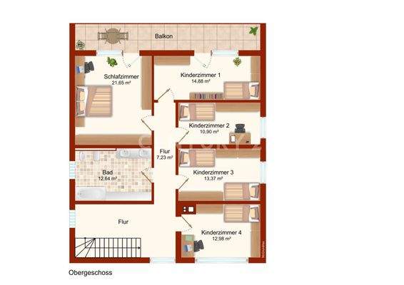 Grundriss Obergeschoss