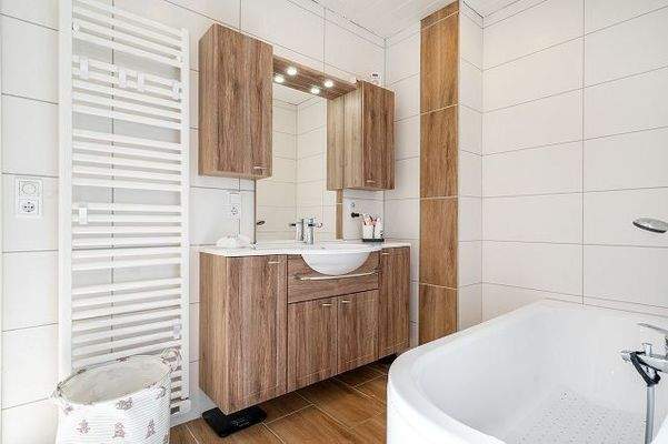 Blick in das Badezimmer