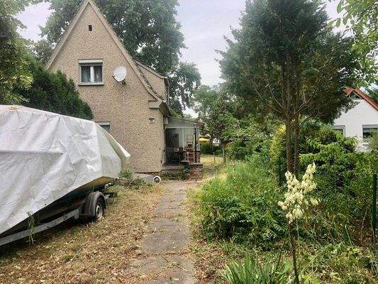 Blick aufs Grundstück