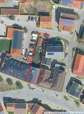 Auszug Bayernatlas - markierte Grundstücksgrenzen