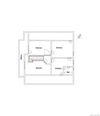 Grundriss vom Obergeschoss