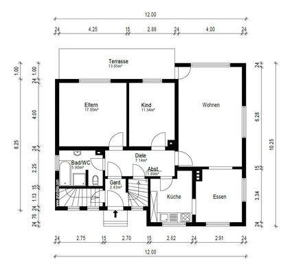 Zeichnung Erdgeschoss