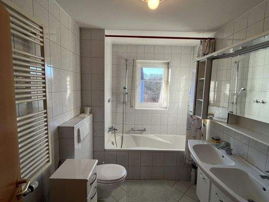 Tageslichtbad mit Waldblick