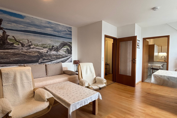 Der gemütliche Wohn- und Schlafbereich