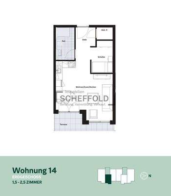 Grundriss Wohnung Nr. 14