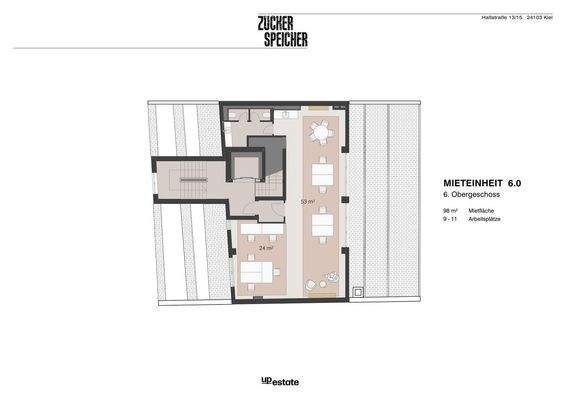 Grundriss 6. Obergeschoss
