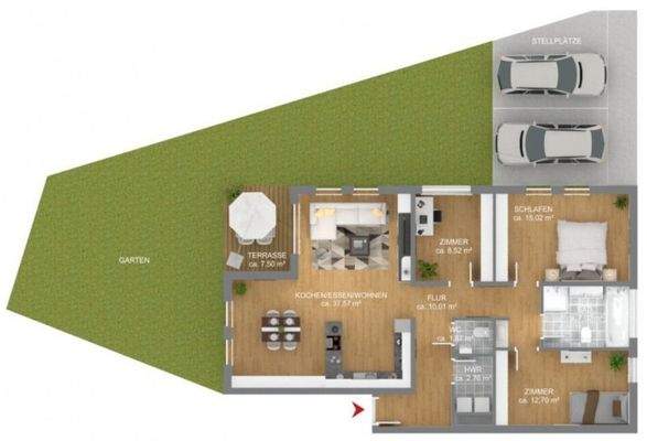 EG Wohnung mit Garten