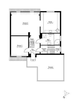 Obergeschoss mit Dachterrasse