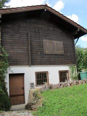 Blockhaus Südansicht - Zugang UG.JPG