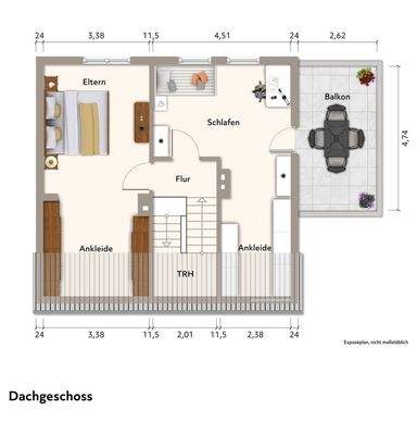 Grundriss Haupthaus - Dachgeschoss