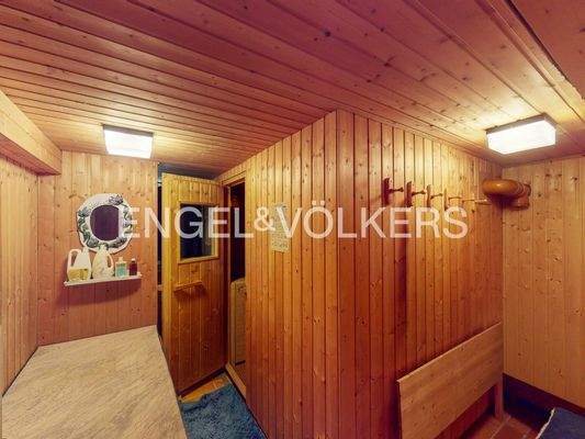 Separater Saunabereich im Untergeschoss