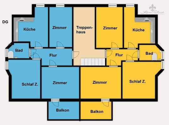 Grundriss Farbig - DG