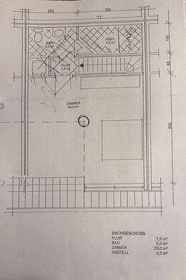 Dachgeschoss  (ursprüngl. Zuschnitt)