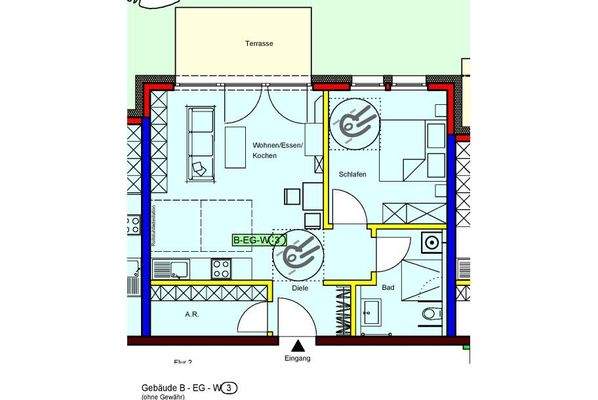 Grundriss WH-B-3 ca. 62 m² (o.Gew.)