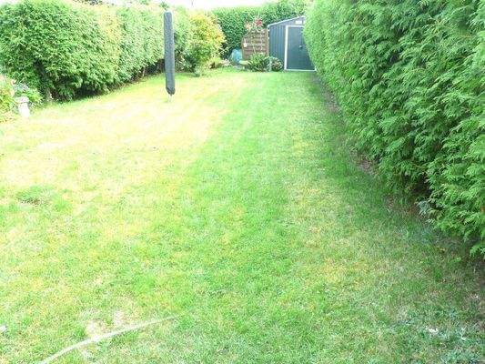 Blick zum Gartenhaus