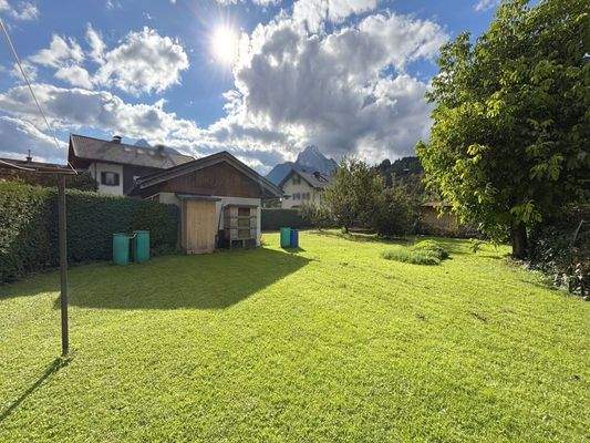 Blick auf das Grundstück