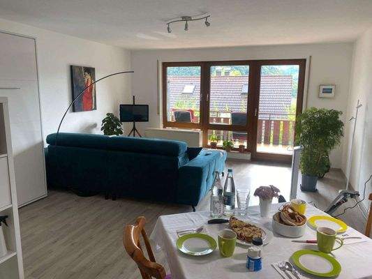 Wohnbereich Sicht zum Balkon