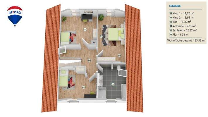 Grundriss DG - EFH Inzigkofen