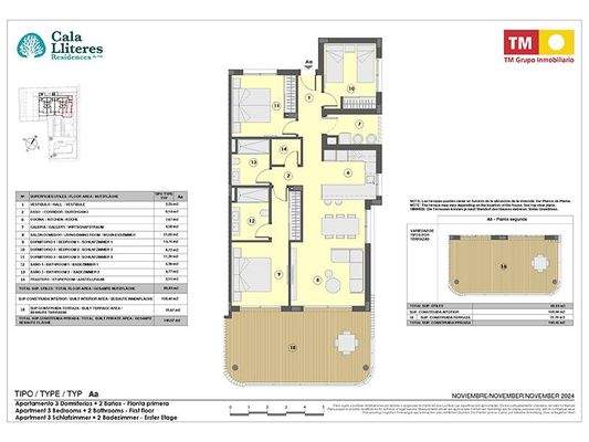 Appartement_3 Schlafzimmer u. 2 Bäder_1. Etage_Aa