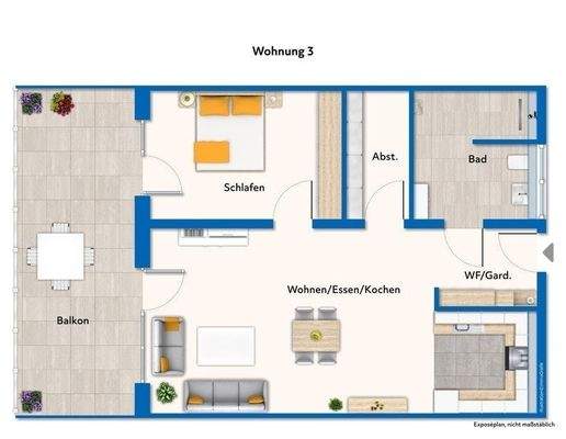 Grundriss Wohnung 3