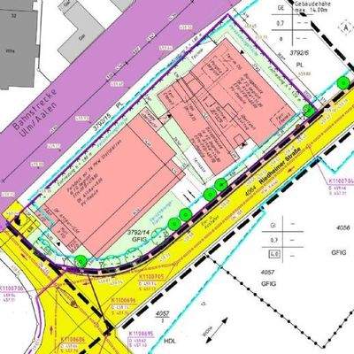 Lageplan Gebäude und Parkhaus
