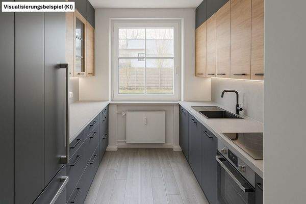 Visualisierung einer möglichen Küche mit EBK