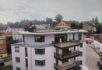 Außenansicht 3.OG und Dachterrasse