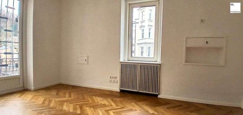 Schön renoviertes, helles und zentral gelegenes 115m² Büro im Andräviertel, Stadt Salzburg; 5 Räume + Balkon/Terrasse, Küche, Vorzimmer, WCs, Abstellraum, Lagerraum, (c) CL-immogroup, www.CL-immogroup.at