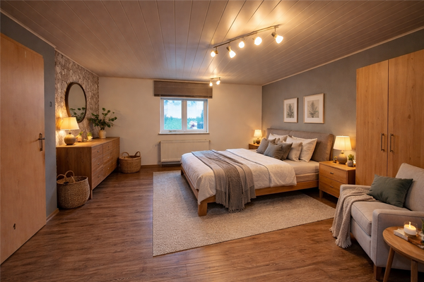 Schlafzimmer - virtually staged