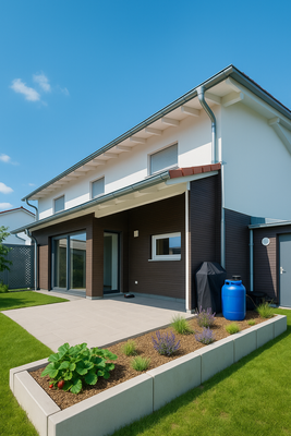 Ansicht seitl vom Garten