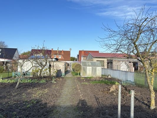 Blick vom Gartengrundstück