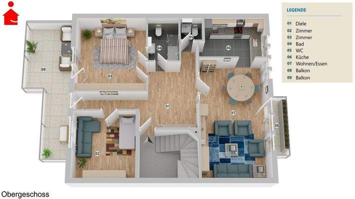 Grundriss Obergeschoss