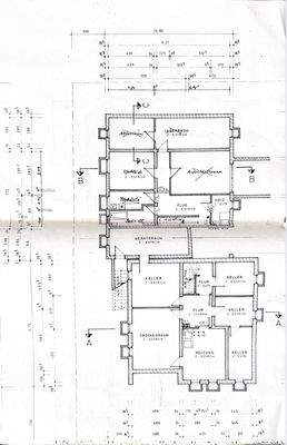 Grundriss Keller Wohnhaus und Nebengebäude