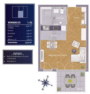 Haus 6 - WE 05 - 1. OG m