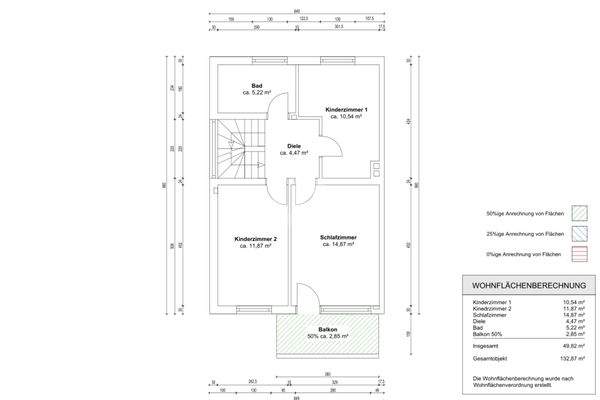 Grundriss Obergeschoss