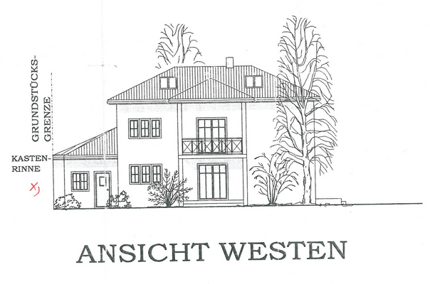 Modernisierungsplan: Ansicht Westen