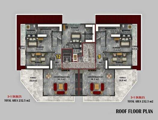 Chic Apartments 400 m from the Coast in Alanya Antalya