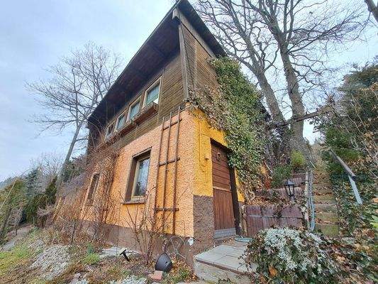 seitliche Hausansicht