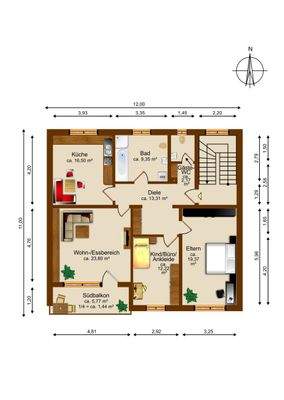 Grundriss Obergeschoss