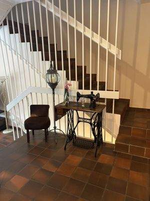 Treppe in das Obergeschoss