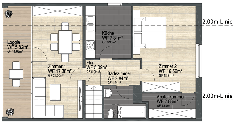 Grundriss Obergeschoss