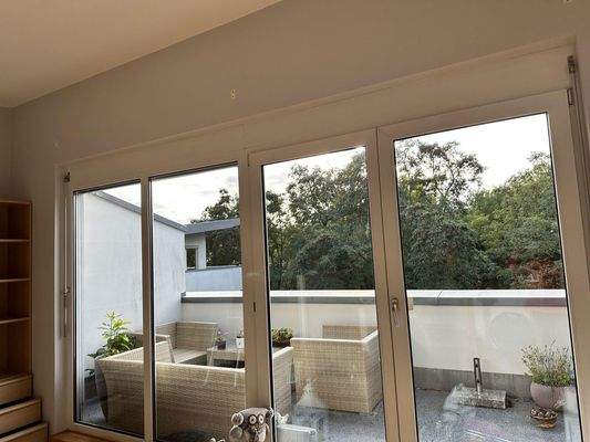 Blick auf die Terrasse