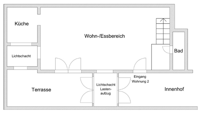 Grundriss Wohnung Nr. 1 EG 