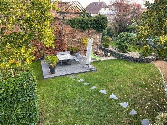 Gartenansicht aus dem Schlafzimmer 