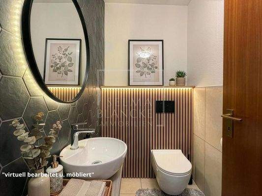 Gäste WC, virtuell bearbeitet