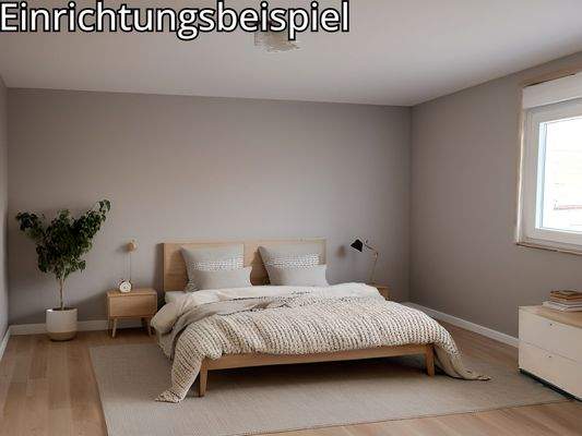 Einrichtungsbeispiel: großes Schlafzimmer im DG