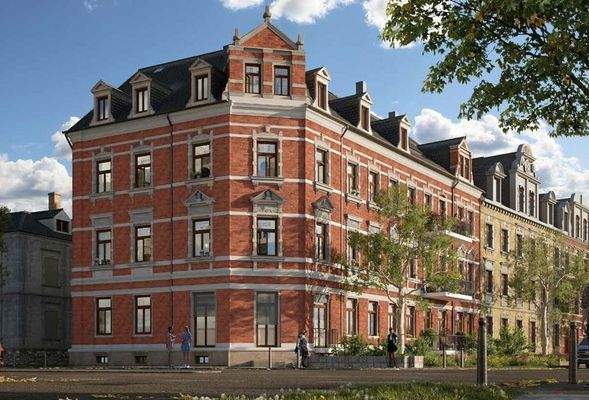 Gebäudeansicht visualisiert 